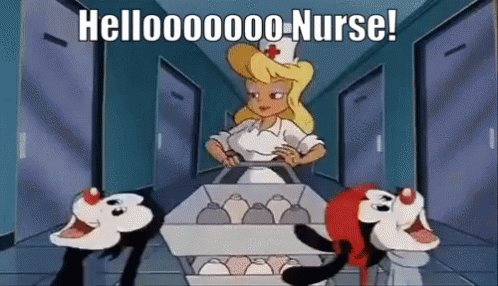 Nurse Standing Next to Egg Box