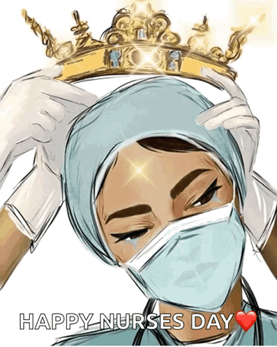 Nurse Wearing Crown Happy Nurses Day