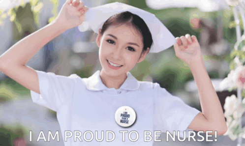 Nurse Wearing Proud Badge