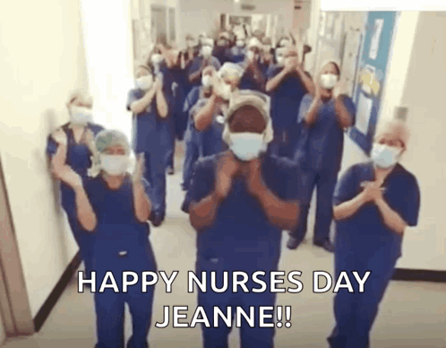Nurses Clapping In Hallway GIF