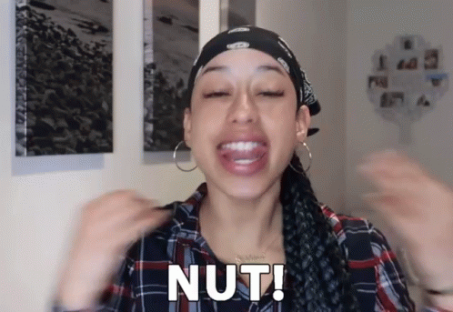 Girl Likes Nut GIF