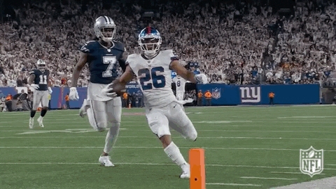 Ny Giants Jumping To Touchdown Zone GIF