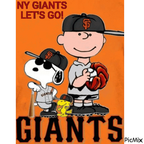 Ny Giants Lets Go Snoopy And Charlie Brown GIF