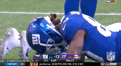 Ny Giants Player Lying On His Stomach GIF