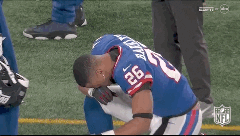Ny Giants Saquon Barkley Kneeling GIF