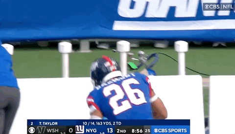 Ny Giants Saquon Barkley Taking A Seat GIF
