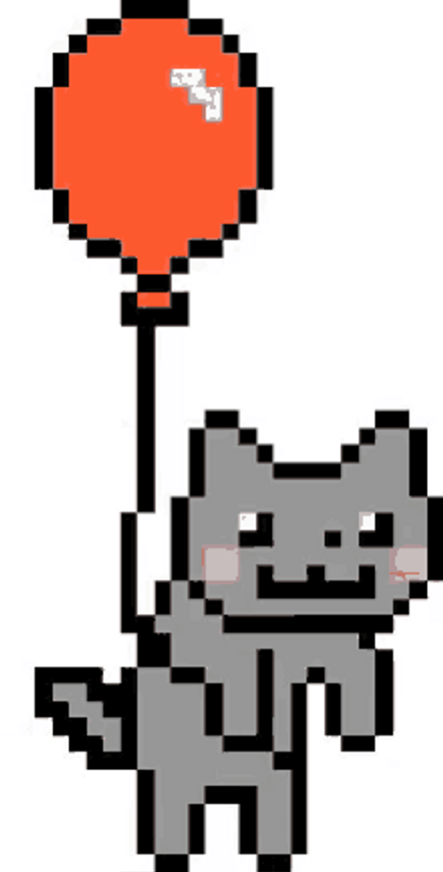Nyan Cat Tied With Balloon GIF