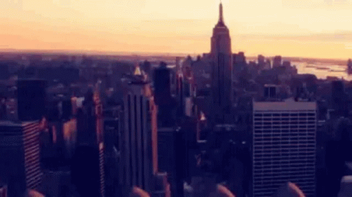 Nyc Skyline Night Lights GIF