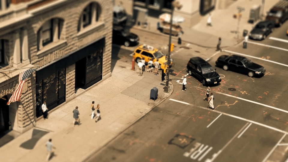 Nyc Street Miniature Model GIF