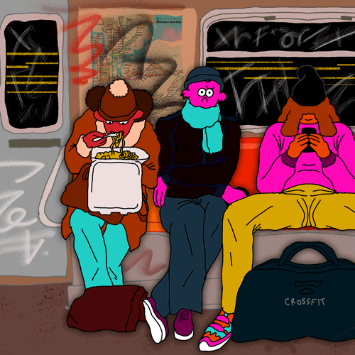 Nyc Subway Commute Art GIF