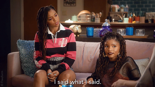 I Said What I Said Two Girls Talking GIF