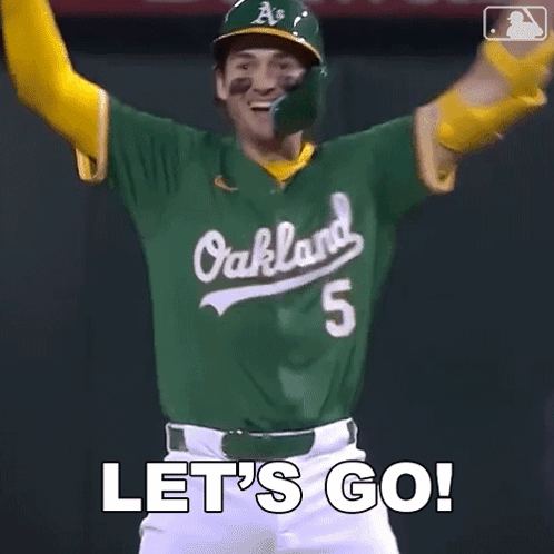 Oakland Athletics Baseball Player Celebrating GIF