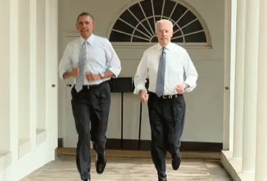 Obama And Biden Running GIF