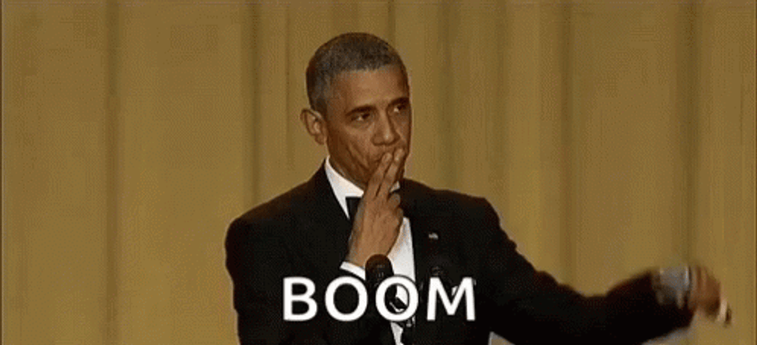 Obama Boom Micdrop GIF