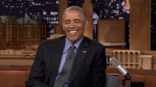 Obama Laughing In Jimmy Fallon Show GIF