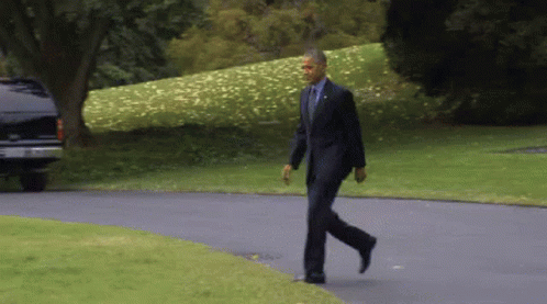 Obama Retreating GIF