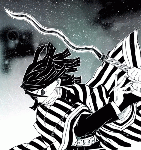 Obanai Holding A Sword GIF