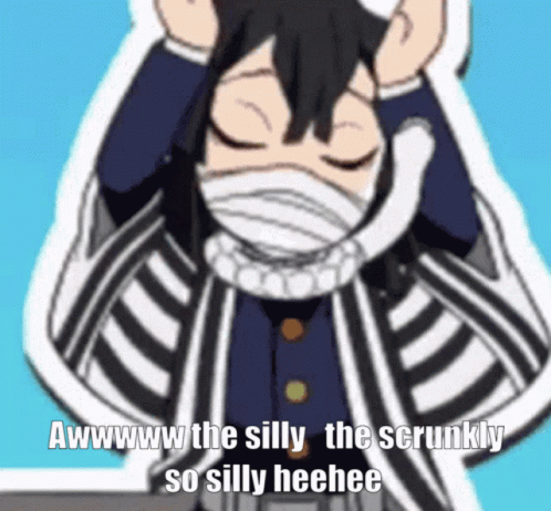Obanai Iguro Silly Scrunkly Dance GIF