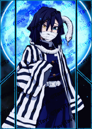 Obanai In Front Of The Moon GIF