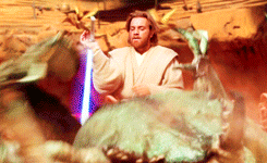 Obi Wan Final Attack To Kill The Monster GIF