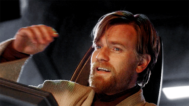 Obi Wan Fixing His Hair To The Side GIF