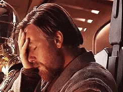 Obi Wan Kenobi Face Palm Star Wars GIF
