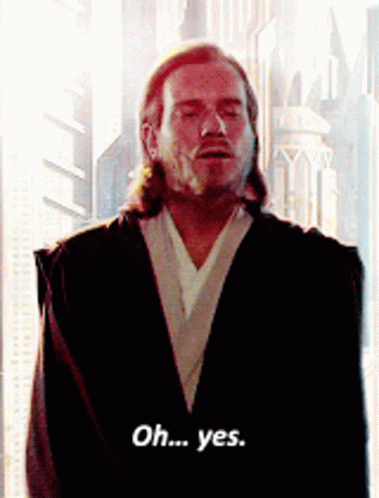 Obi Wan Kenobi Star Wars Oh Yes GIF