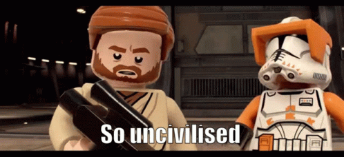 Obi Wan Kenobi Lego Star Wars So Uncivilised GIF
