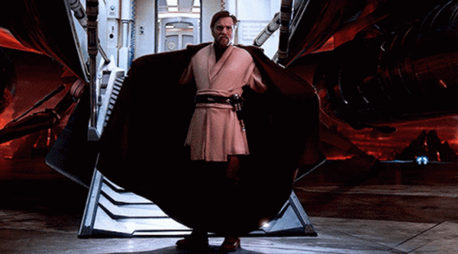 Obi Wan Kenobi Costume Reveal Hood GIF
