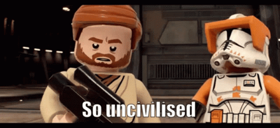 Obi Wan Kenobi Lego Star Wars So Uncivilised GIF
