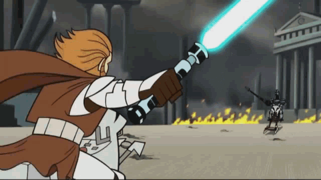 Obi Wan Sword Fighting Animation GIF