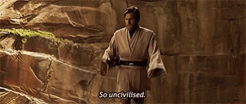 Obi Wan Throwing Gun Away GIF