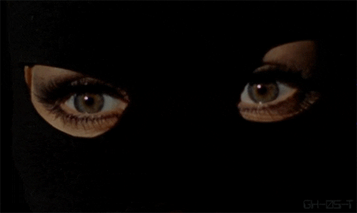 Observing Eyes Ski Mask On GIF