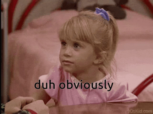 Duh Obviously Michelle Tanner Vintage GIF