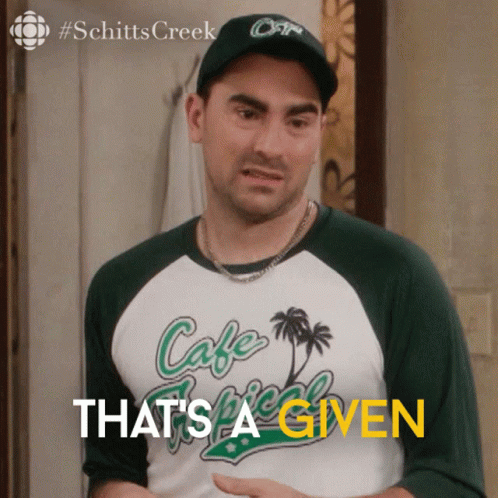 Obviously Dan Levy Schitt's Creek GIF
