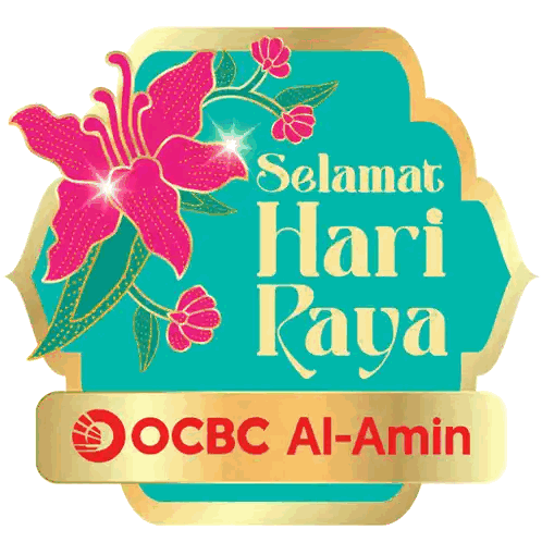 OCBC Al-Amin Logo Pink Flower