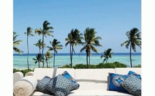 Ocean View From Couch With Pillows GIF