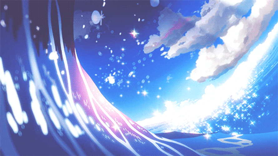 Clouds anime nature GIF on GIFER - by Opirne