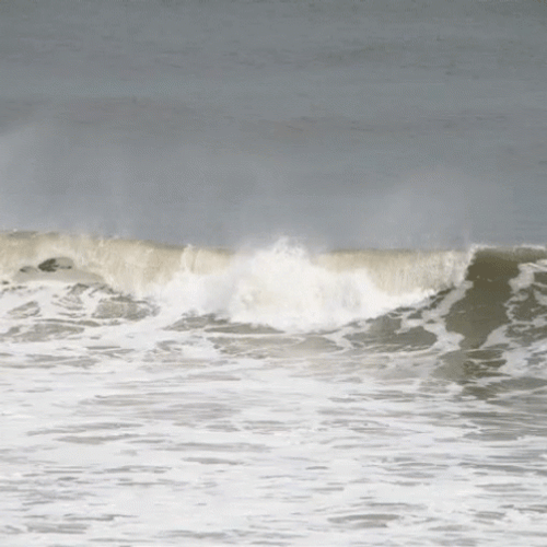 Black And White Ocean Waves On Loop GIF | GIFDB.com