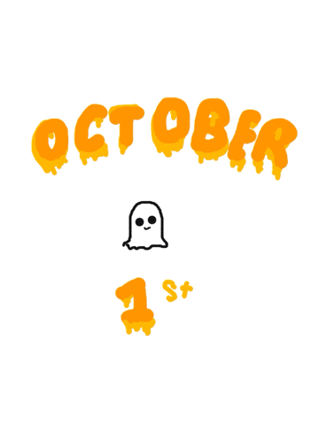 October 1st Cartoon Ghost Melting Script GIF