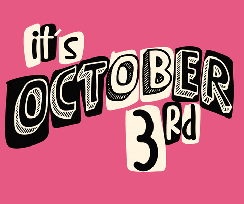 October 3rd Digital Art Baby Pink Background GIF