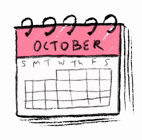 October Animated Calendar Electober GIF