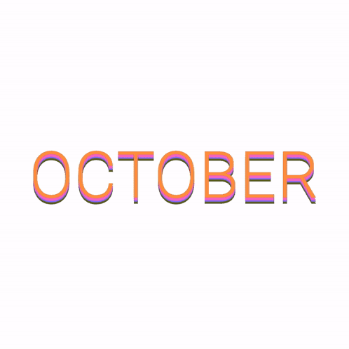 October Changing Fonts Graphic Design GIF