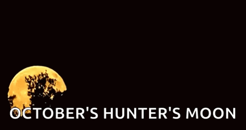 October 'S Hunter 'S Moon Is Shown With A Full Moon In The Background GIF