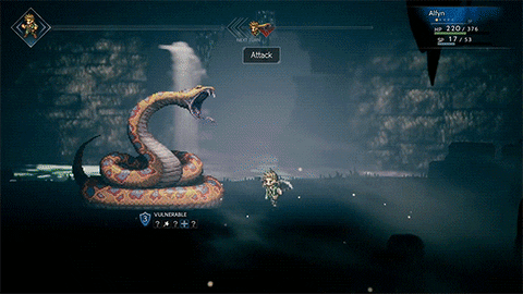 Octopath Traveler Blazing Snake GIF