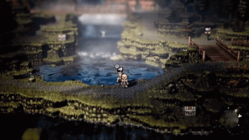 Octopath Traveler Flowing River GIF