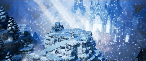 Octopath Traveler Frostland Game Mode GIF