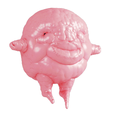 Odd Looking Old Face Forming Jellygummies GIF