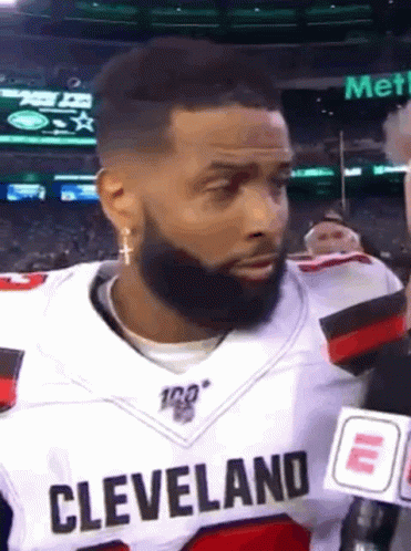 Odell Beckham Jr Answering The Sports Reporter GIF