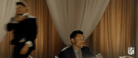 Odell Beckham Jr Fell Off Onto The Table GIF